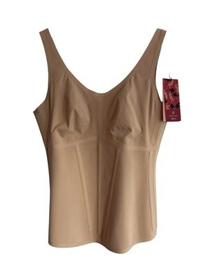 Honeylove Tank Large Tan Liftwear Body Sculpt Longline Shaping